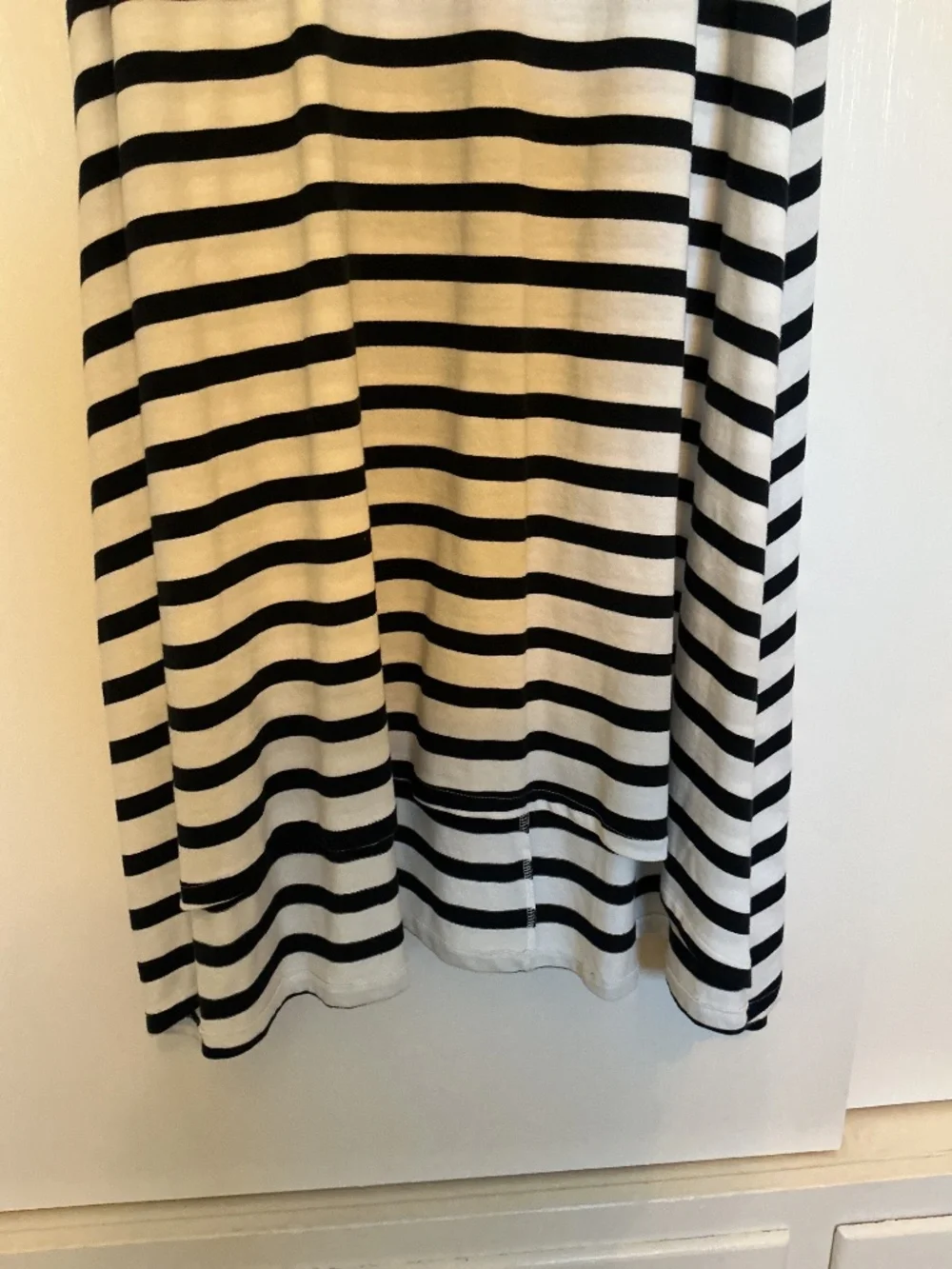 J Crew Blue & White Striped Long Dress Size Large